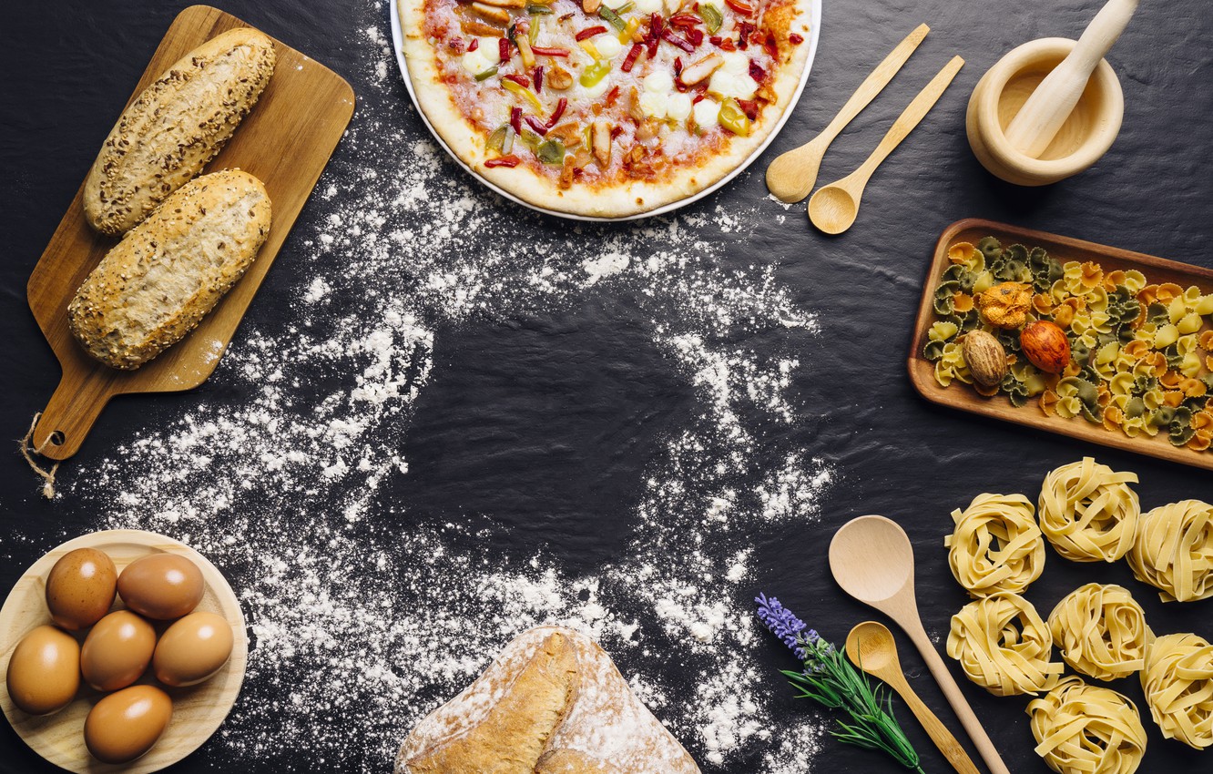 Photo Wallpaper Food, Eggs, Bread, Pizza, Food, Pizza, - Italian Food Wallpaper Hd , HD Wallpaper & Backgrounds