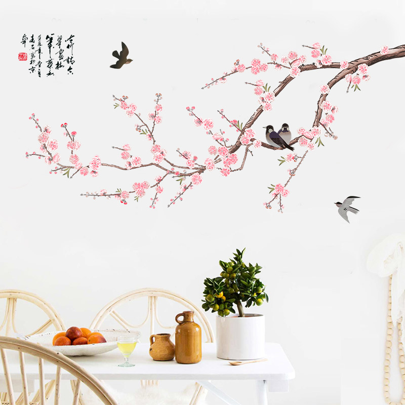 Flower Wallpaper For Bedroom - Chinoiserie Wall Stickers , HD Wallpaper & Backgrounds