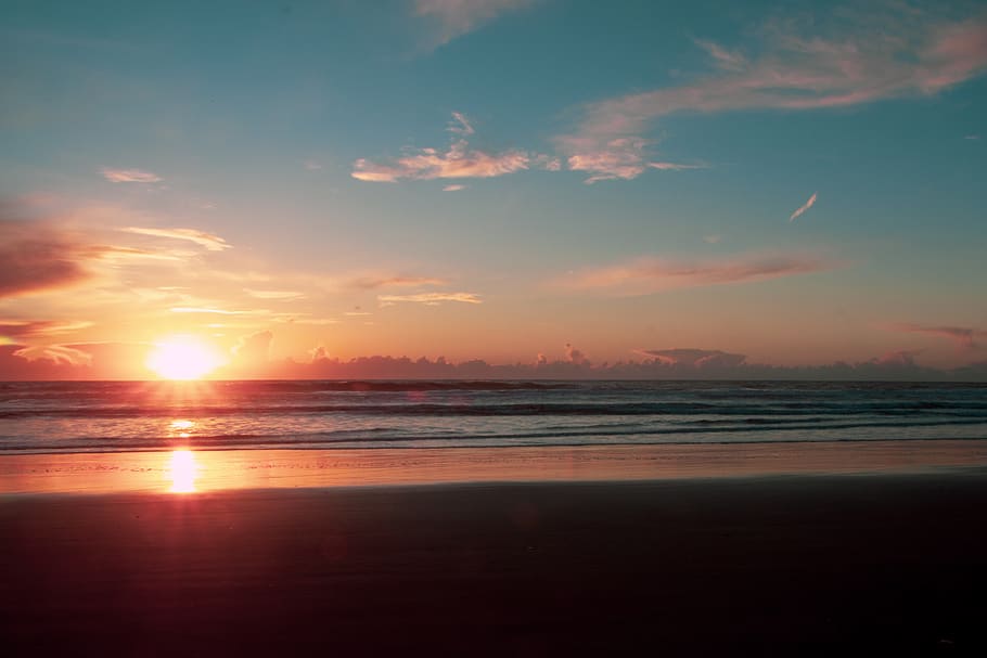 Photo, Shore, Sunset, Beach, Dawn, Desktop Backgrounds, - Sunset Wallpaper Hd , HD Wallpaper & Backgrounds