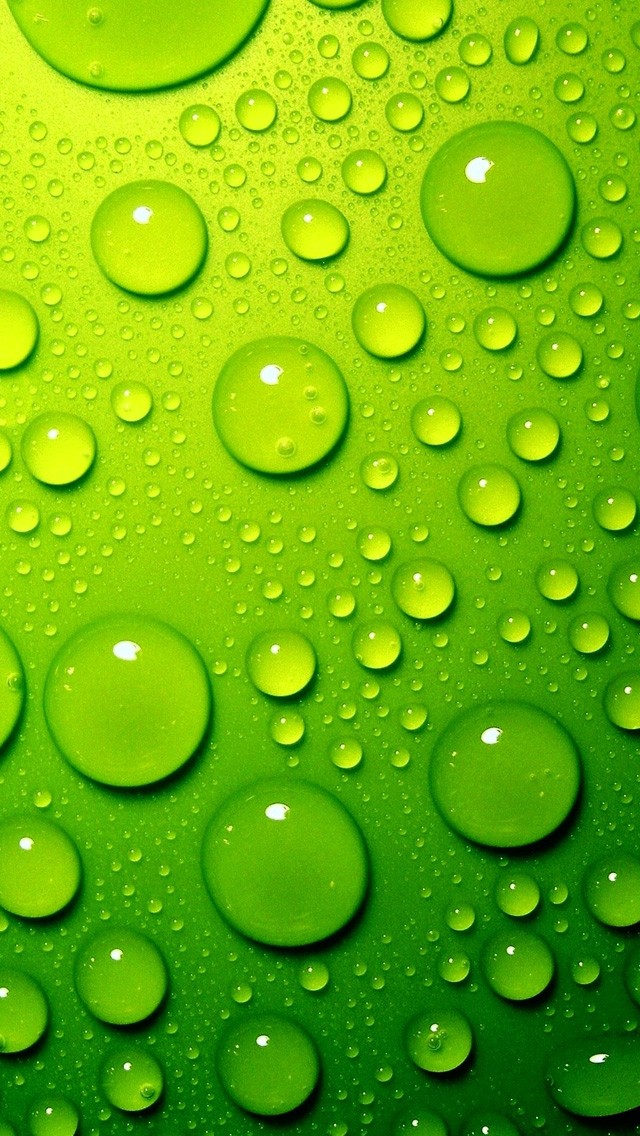 Green Water Drops Iphone Wallpaper - Green Background For Phone , HD Wallpaper & Backgrounds