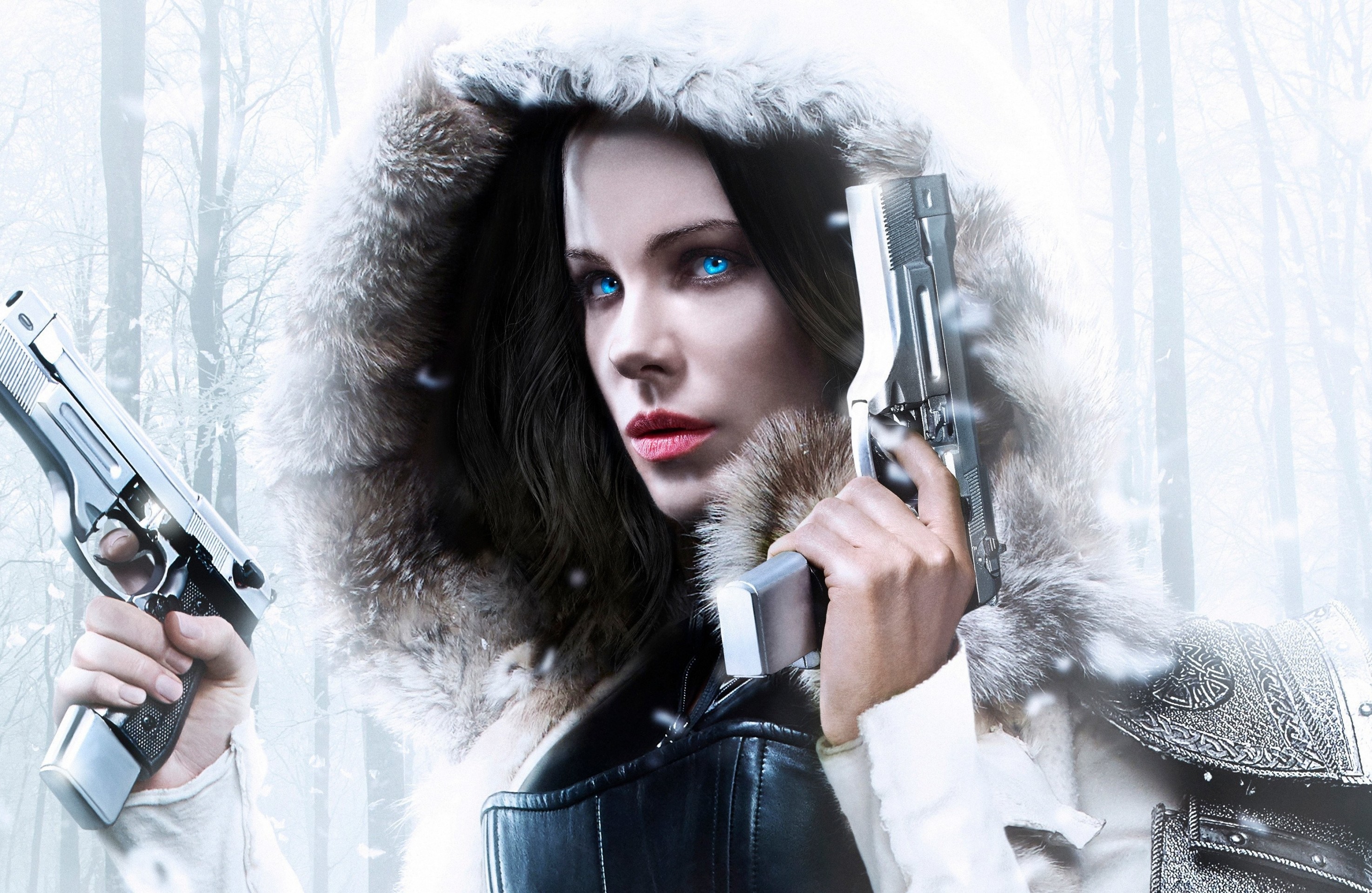 Blood Wars, Guns, Blue Eyes, Kate Beckinsale - Papel De Parede Anjo Da Noite , HD Wallpaper & Backgrounds