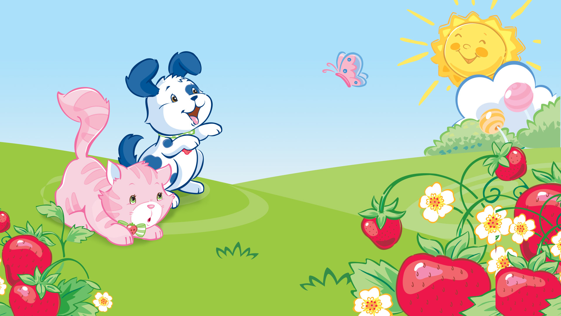 Full High Quality Strawberry Shortcake Wallpapers, - Strawberry Shortcake Cartoon Background , HD Wallpaper & Backgrounds