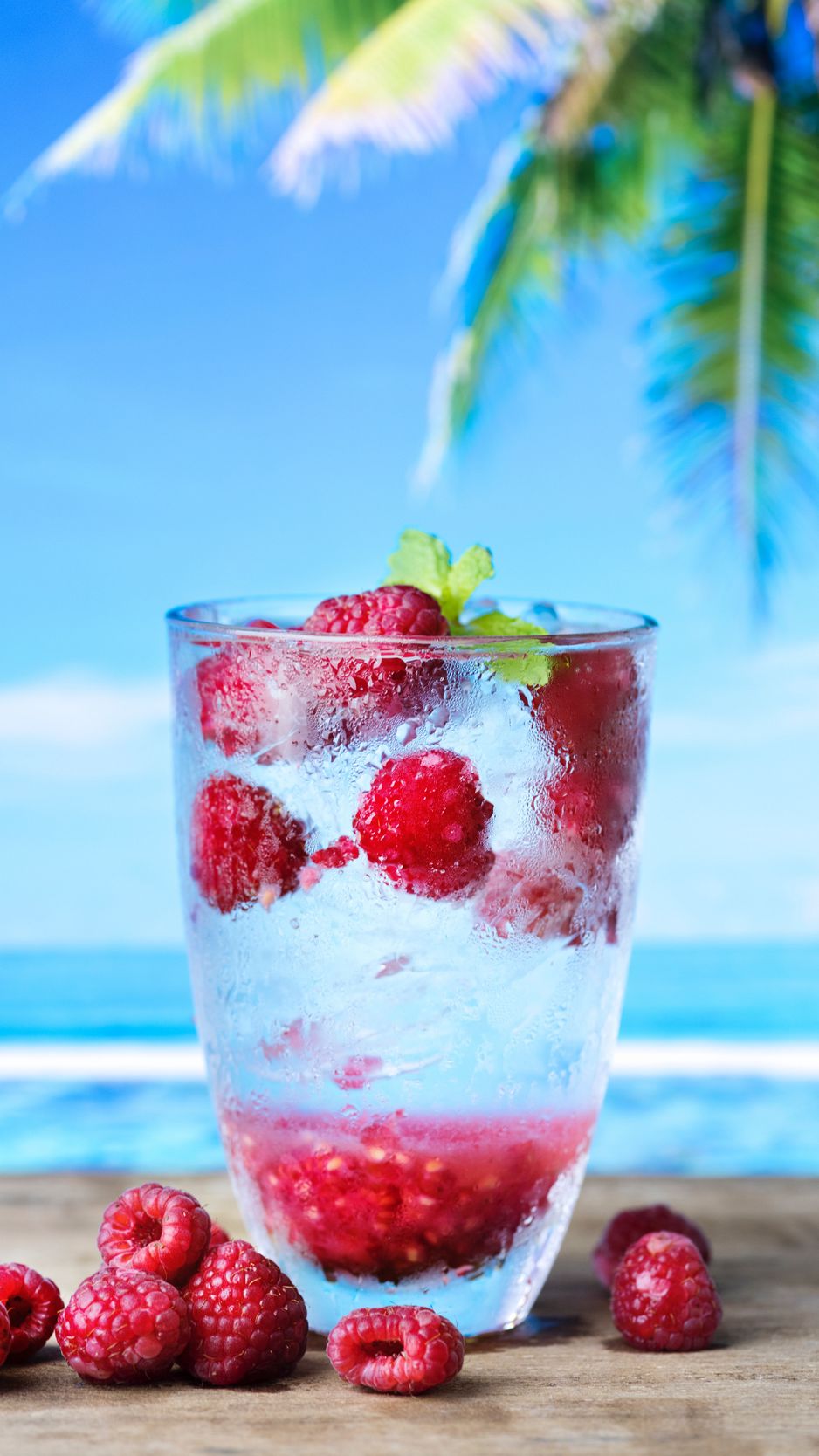 Wallpaper Water, Raspberry, Drink, Ice, Drops, Summer - Summer Wallpaper For Iphone 7 , HD Wallpaper & Backgrounds