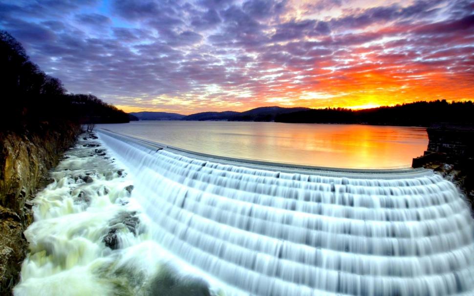 Water Flow At Sunset Wallpaper,landscape Hd Wallpaper,cascade - Croton Gorge Park , HD Wallpaper & Backgrounds