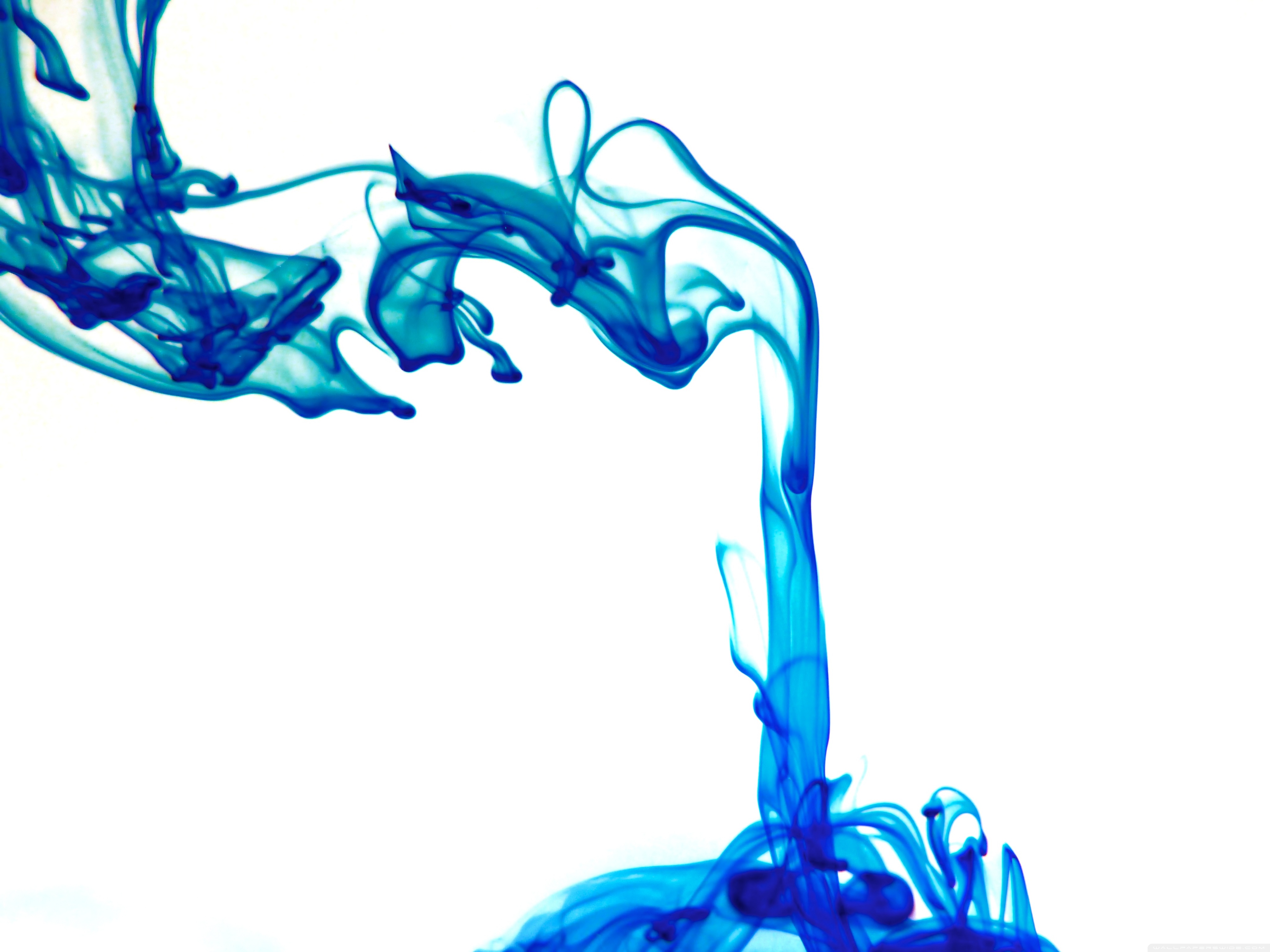 Blue Ink Drop In Water , HD Wallpaper & Backgrounds