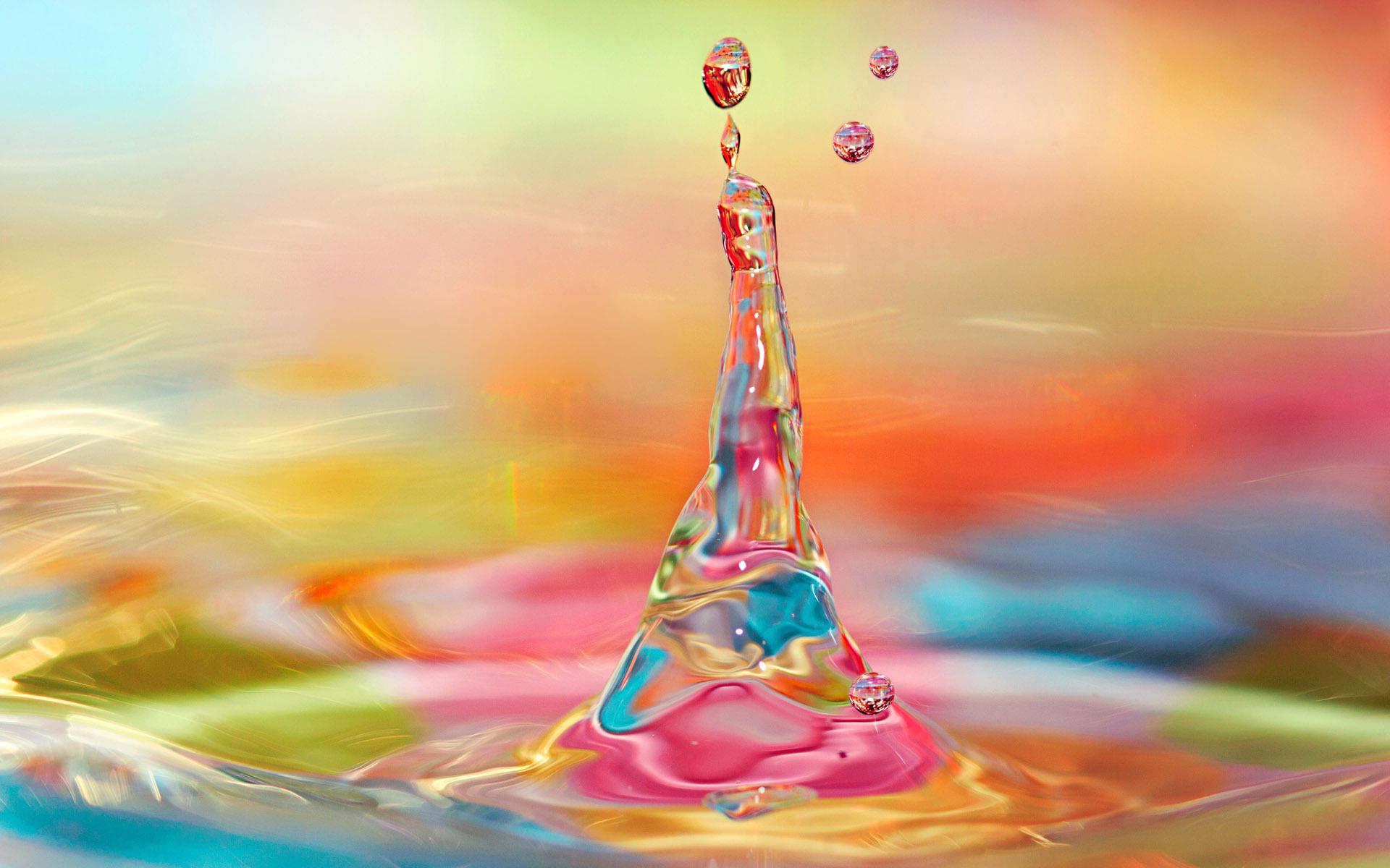 Colorful Water Droplet Background , HD Wallpaper & Backgrounds