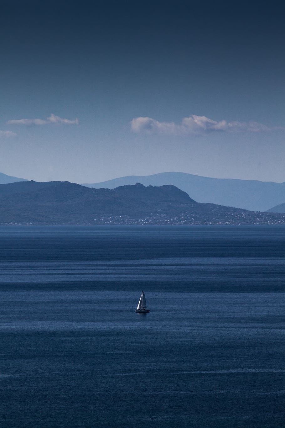 Greece, Alimos, Pani Hill, Sky, Clouds, Land, Yaght, - Sea , HD Wallpaper & Backgrounds