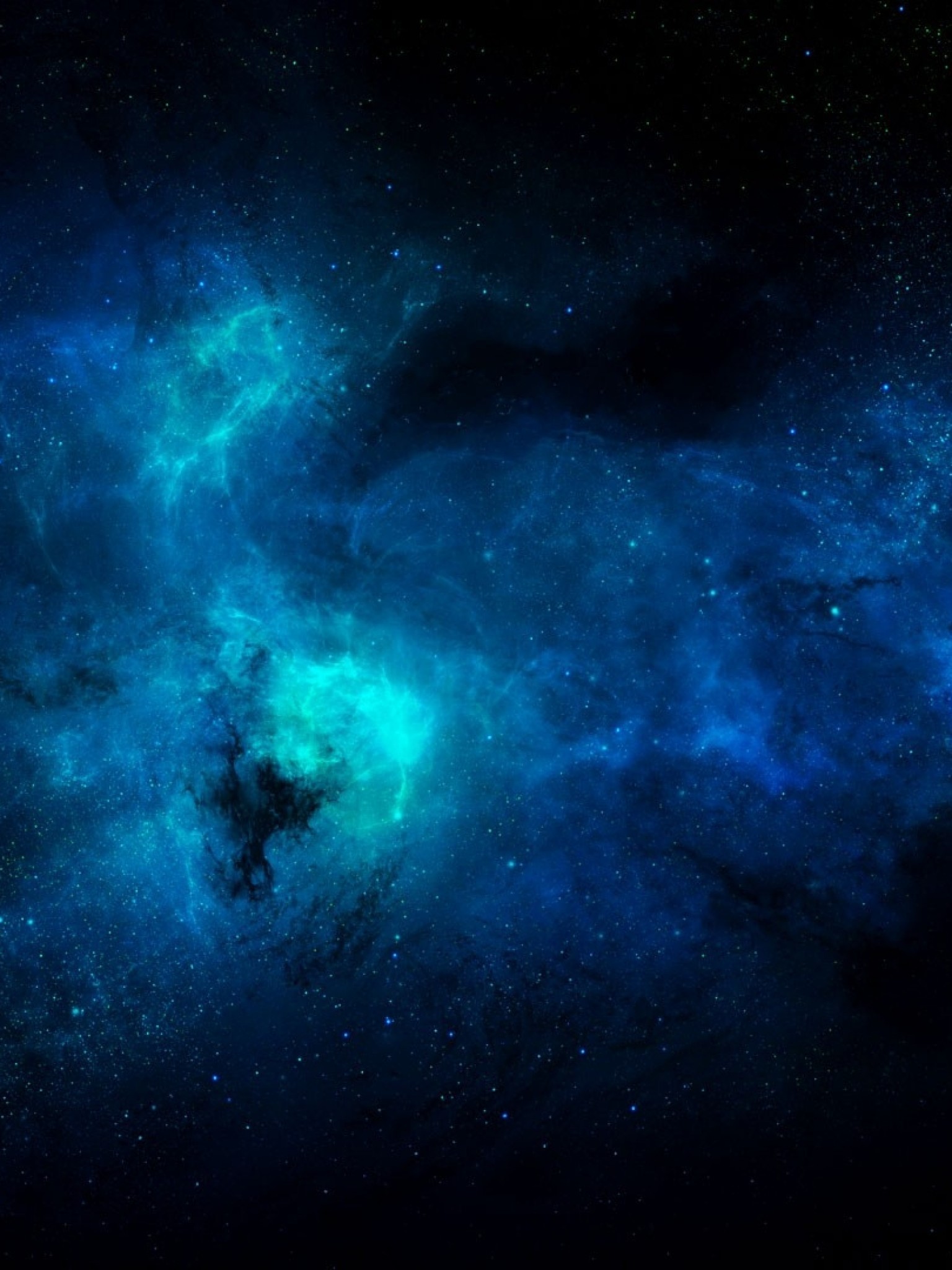 Blue Nebula, Stars, Galaxy, Outer Space - Galaxy Wallpaper Hd , HD Wallpaper & Backgrounds