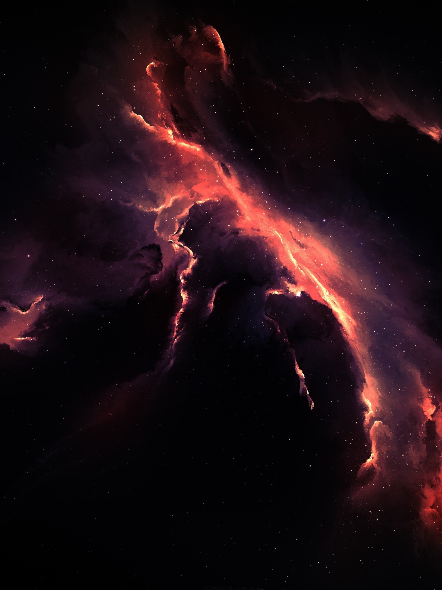 Flame Nebula, Galaxy, Cosmos, Outer Space - Dark Nebula , HD Wallpaper & Backgrounds