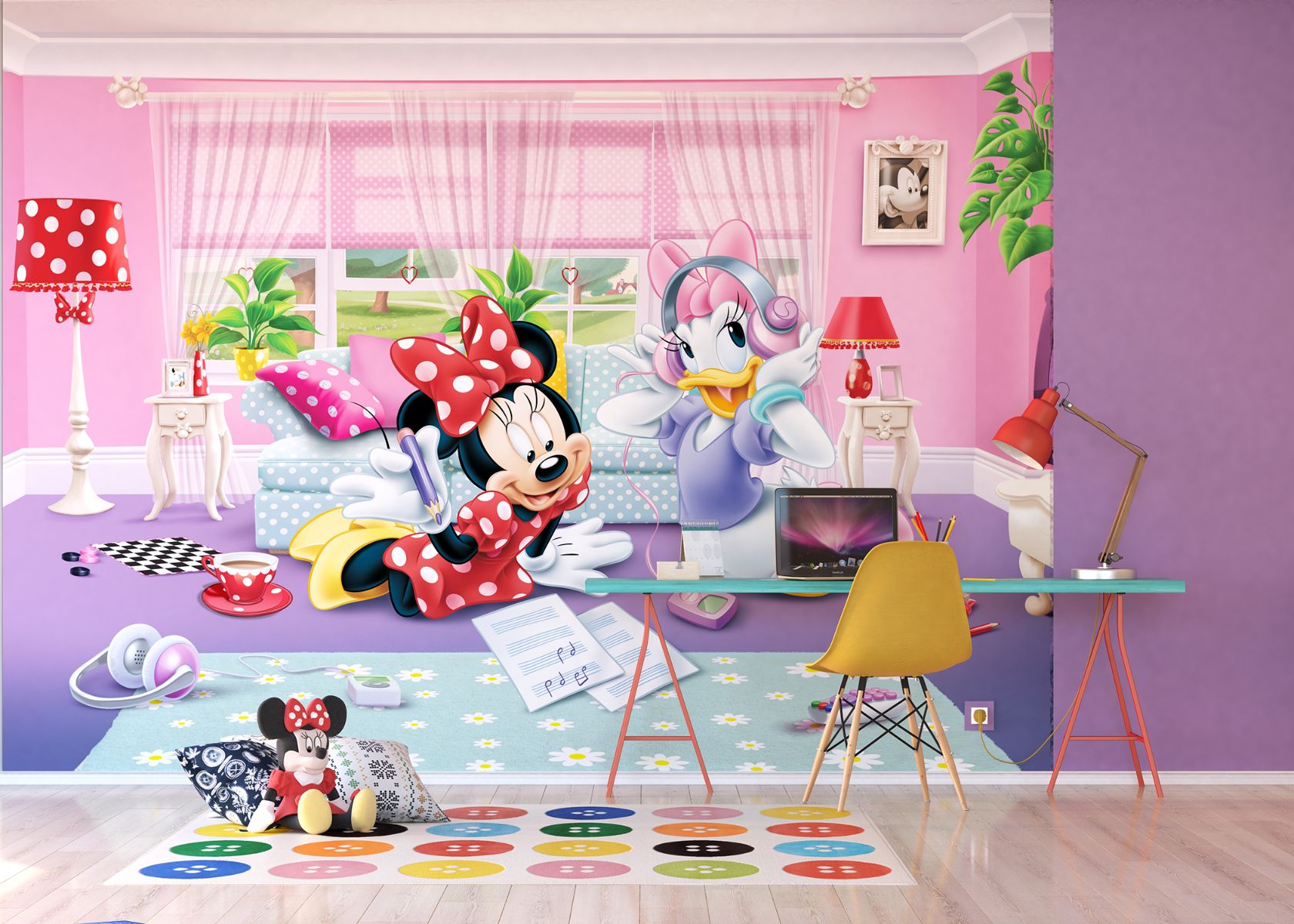 Minnie Mouse Mural , HD Wallpaper & Backgrounds