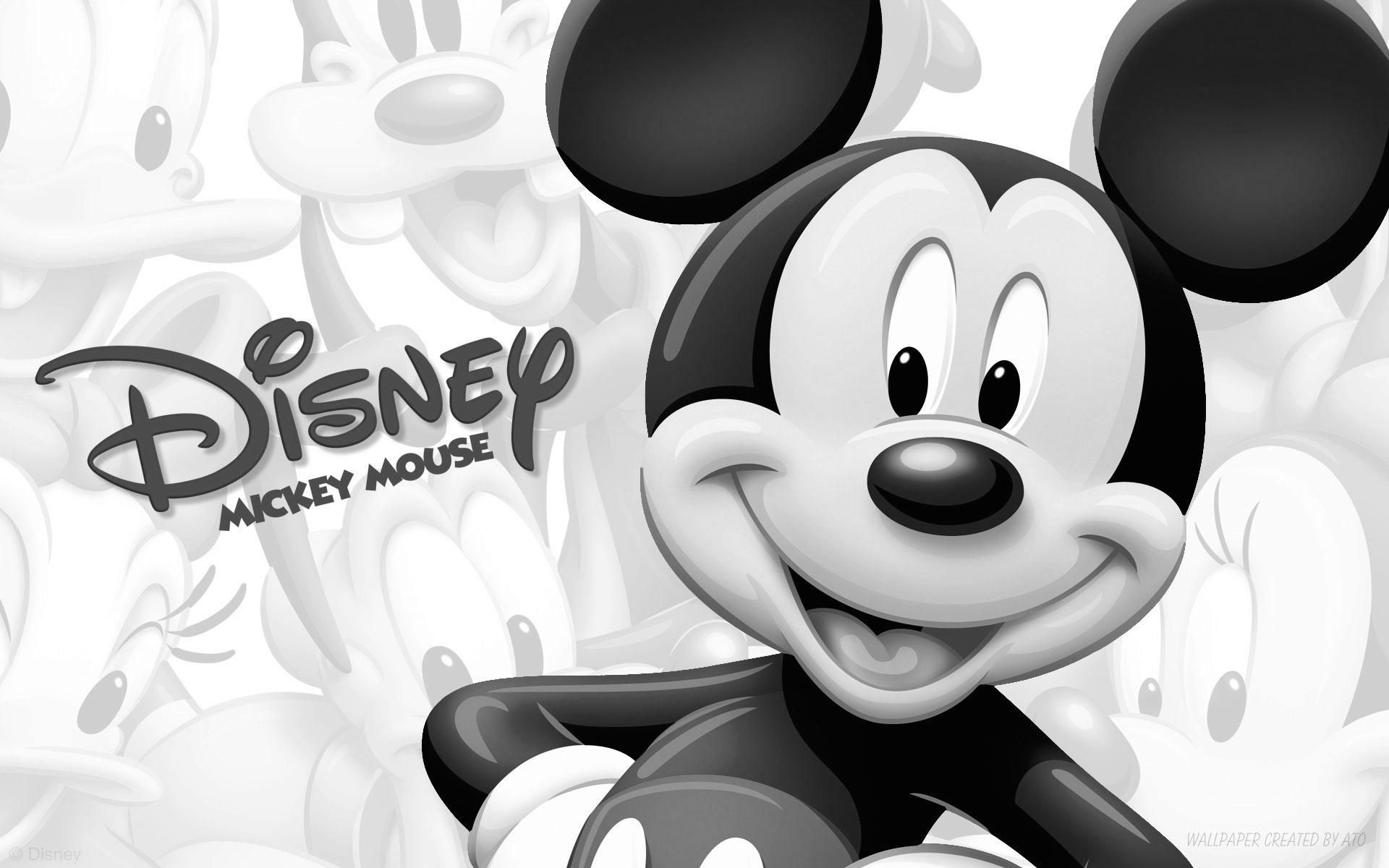 Others Black And White Disney Mickey Mouse Wallpaper - Disney Mickey Mouse , HD Wallpaper & Backgrounds