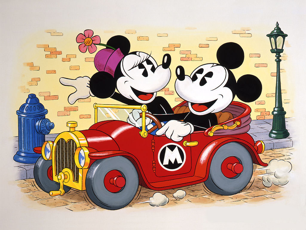 Mickey Minnie Mouse - Old Mickey Mouse Car , HD Wallpaper & Backgrounds