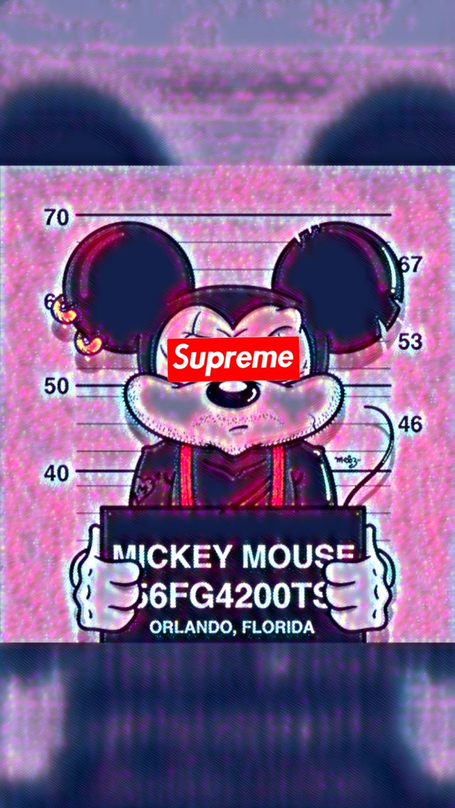 Foapcom Supreme Mickey Stock Photo By Thebosskade - Cool Supreme Mickey Mouse , HD Wallpaper & Backgrounds