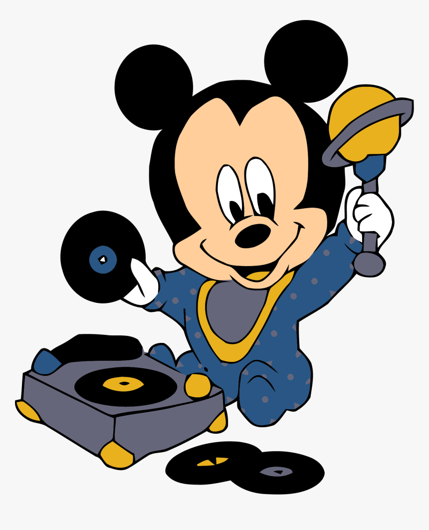 Baby Mickey Dj Music Mouse Wallpaper Clipart Png - Gif Mickey Baby Png , HD Wallpaper & Backgrounds