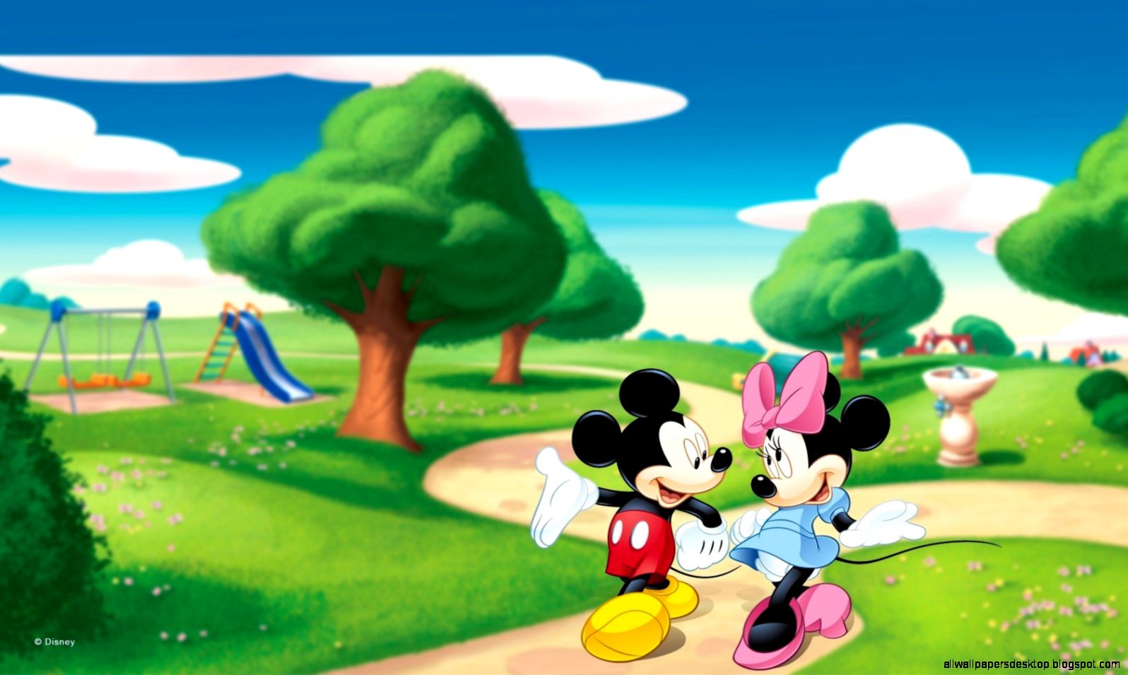 Mickey Mouse Minnie Mouse Disney Hd Wallpaper Freewallsup - Mickey Mouse Background Hd , HD Wallpaper & Backgrounds
