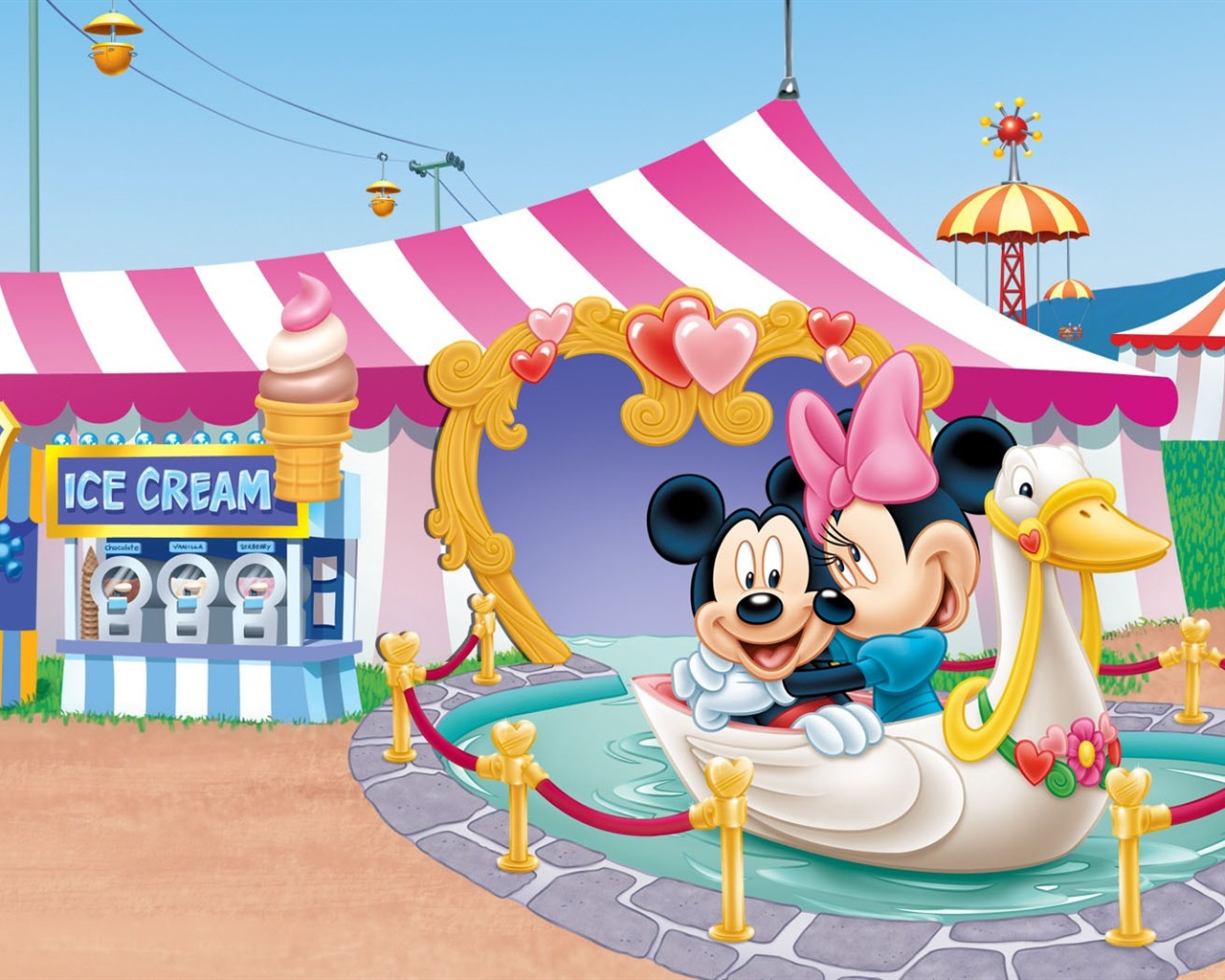 Sweety Mickey Mouse Wallpaper - Disney Mickey Mouse Minnie Mouse , HD Wallpaper & Backgrounds