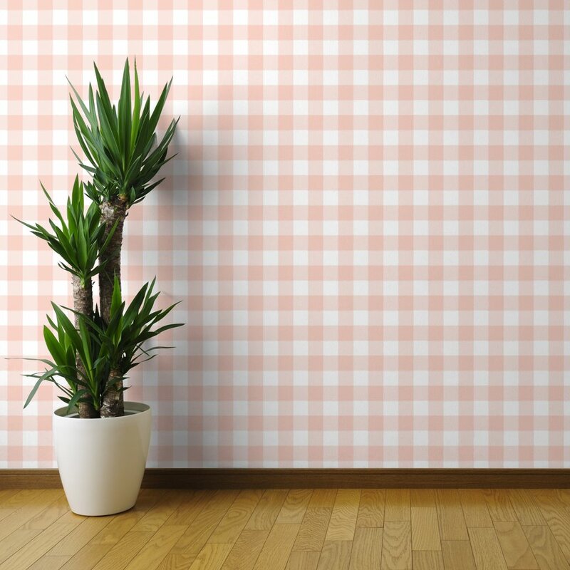 Lunde Blush Buffalo Check Wallpaper Panel - Water Wallpaper For Nursery , HD Wallpaper & Backgrounds