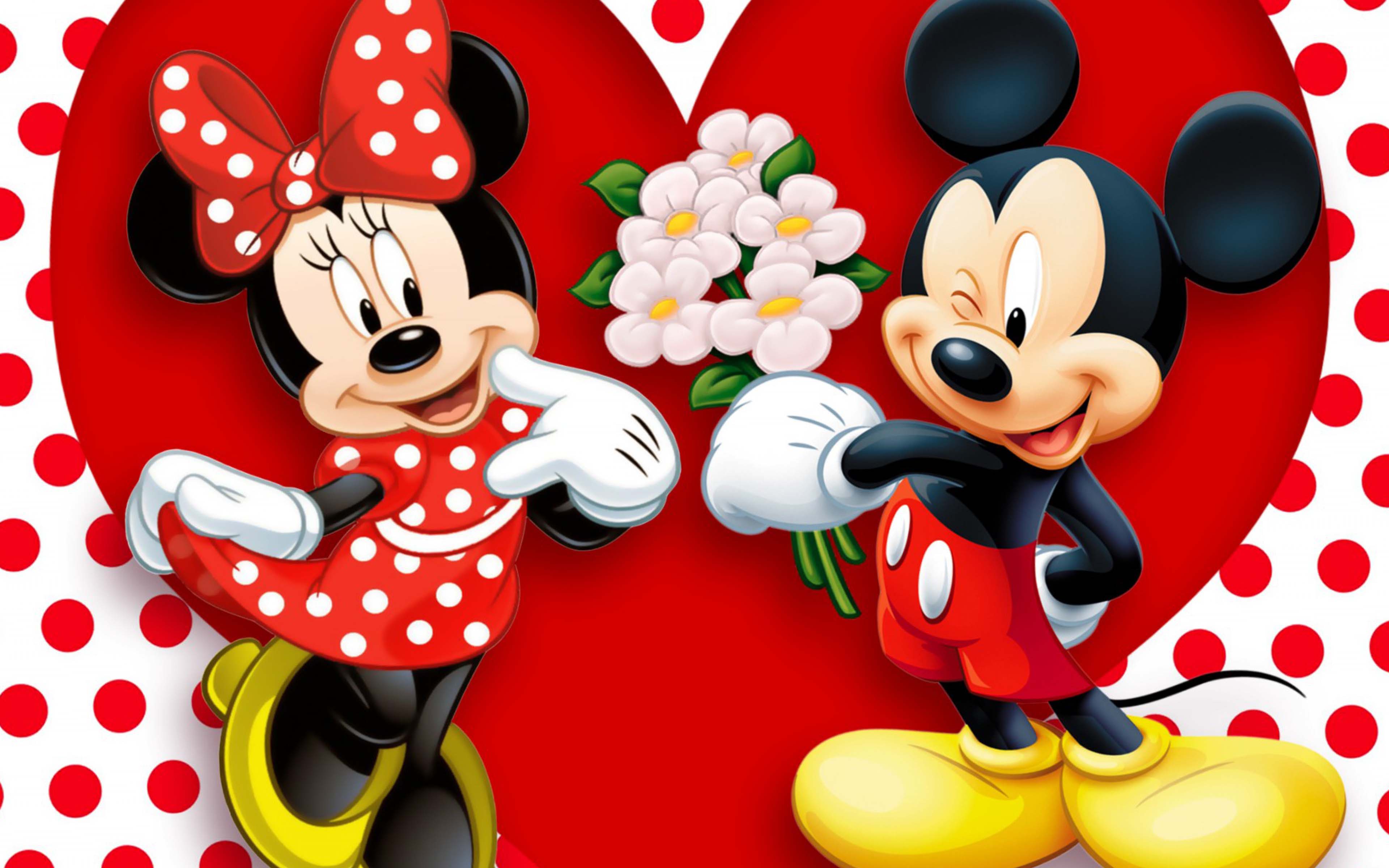 Mickey Mouse Love Wallpaper - Disney Mickey And Minnie Mouse , HD Wallpaper & Backgrounds