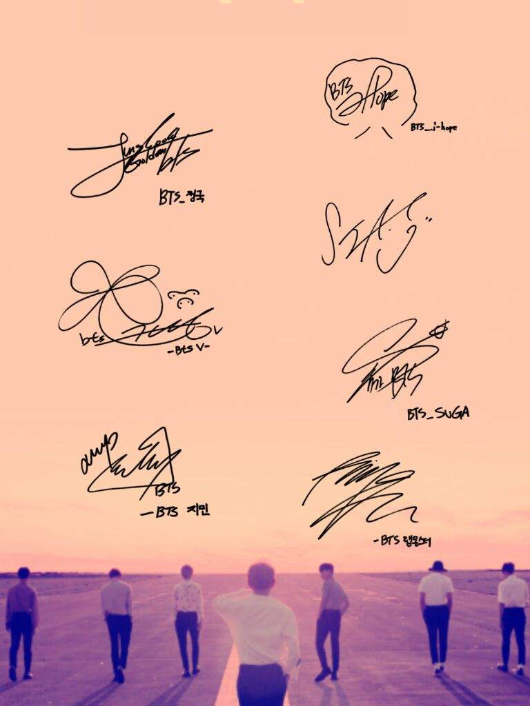 User Uploaded Image - Bts Wallpaper With Signature , HD Wallpaper & Backgrounds