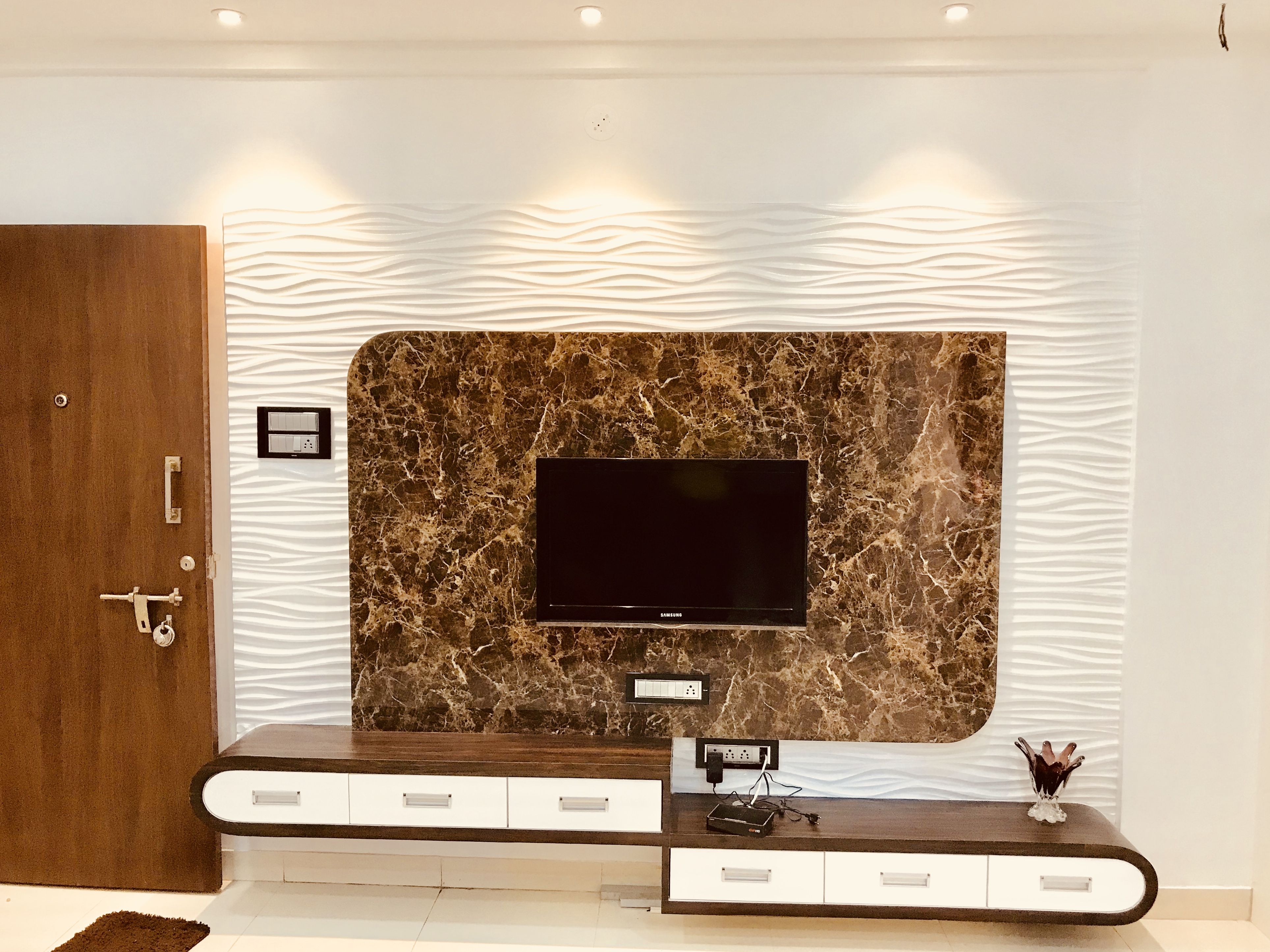 Tv Wall Unit Design - Modern Tv Unit Design , HD Wallpaper & Backgrounds