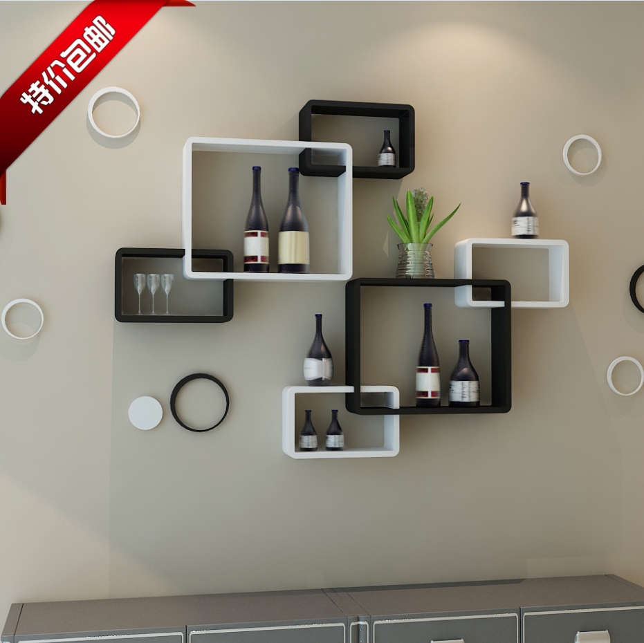 Stylish Living Room Wall Shelf Furniture Tv Background - Prateleira De Madeira Sala , HD Wallpaper & Backgrounds