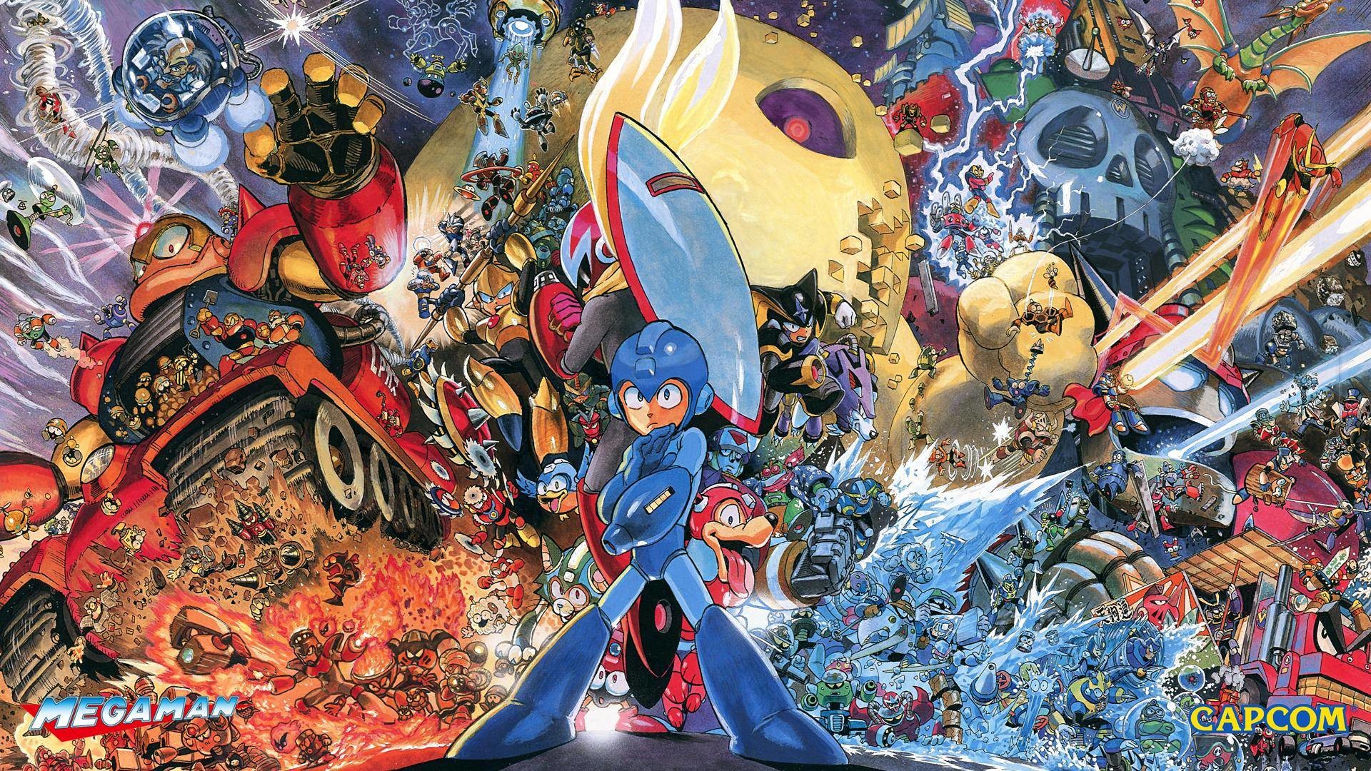 Mm Heroes Of Capcom Wallpaper - Yusuke Murata Megaman , HD Wallpaper & Backgrounds