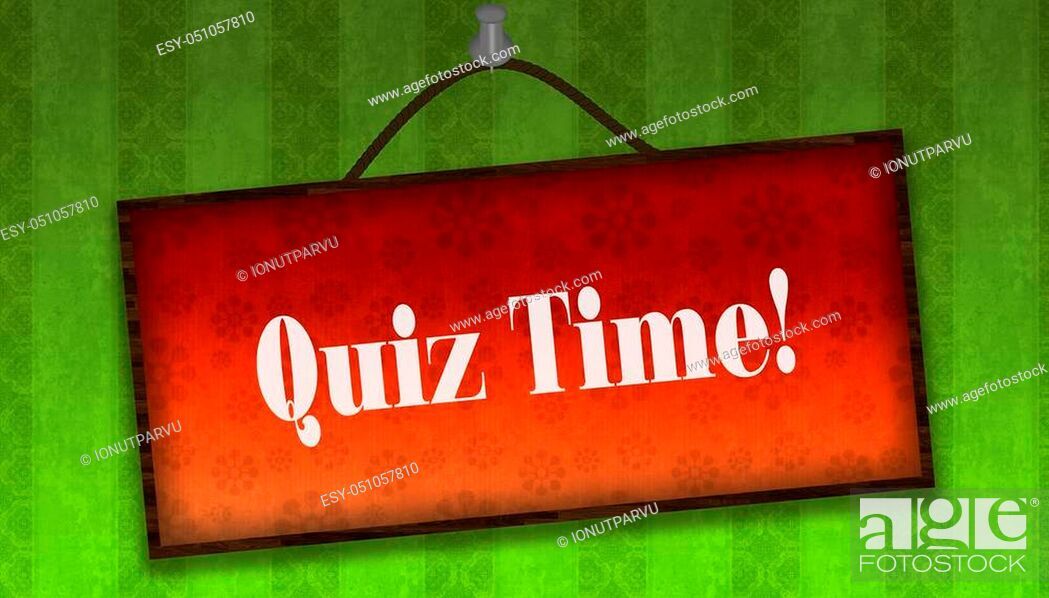 Quiz Time Text On Hanging Orange Board - Banner , HD Wallpaper & Backgrounds
