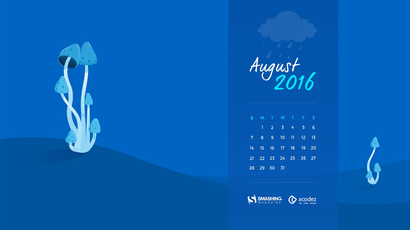 Rain Rain Go Away-august 2016 Calendar Wallpaper2016 - Graphic Design , HD Wallpaper & Backgrounds
