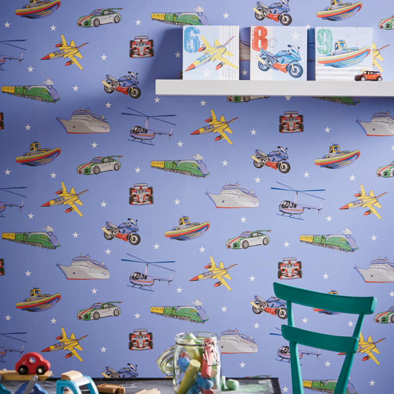 Arthouse Zoom Away Blue/multi Wallpaper - Arthouse Imagine Fun Auto , HD Wallpaper & Backgrounds