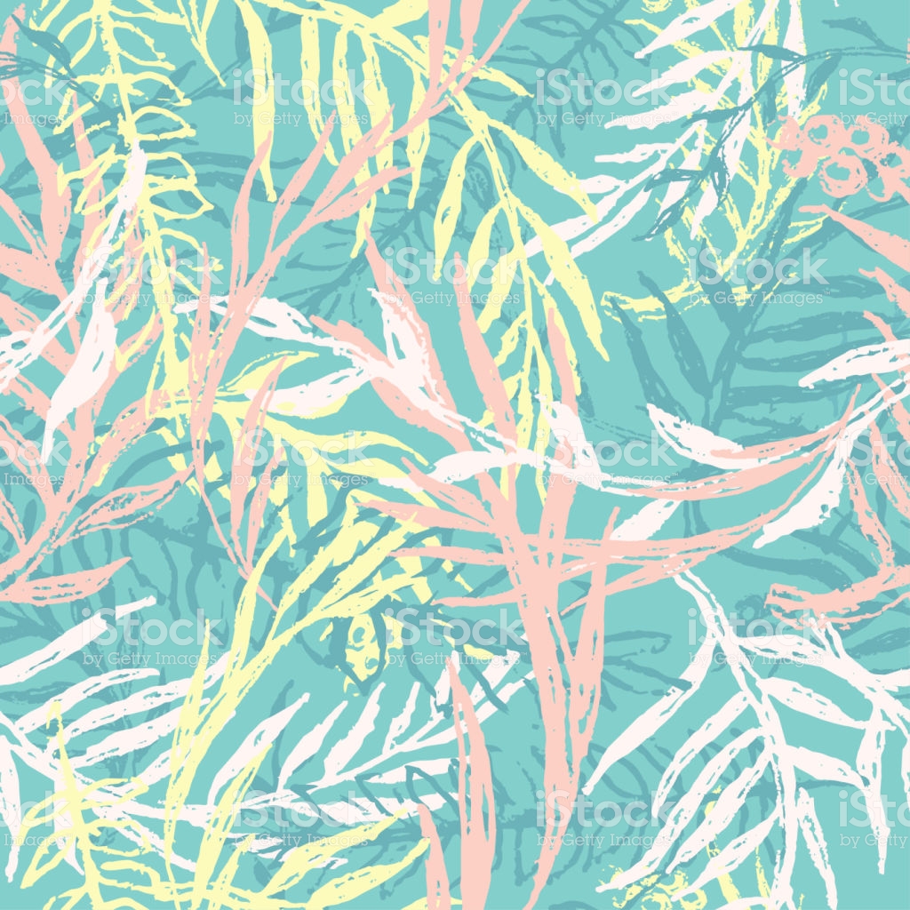Ink Camouflage Wallpaper, Seamless Pattern With Leafs - Bright Pastel , HD Wallpaper & Backgrounds