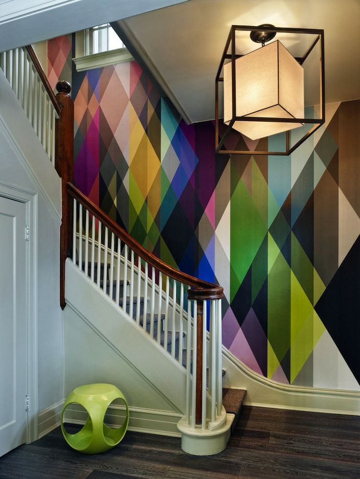 Circus Wallpaper - Geometric Wallpaper In Hallway , HD Wallpaper & Backgrounds