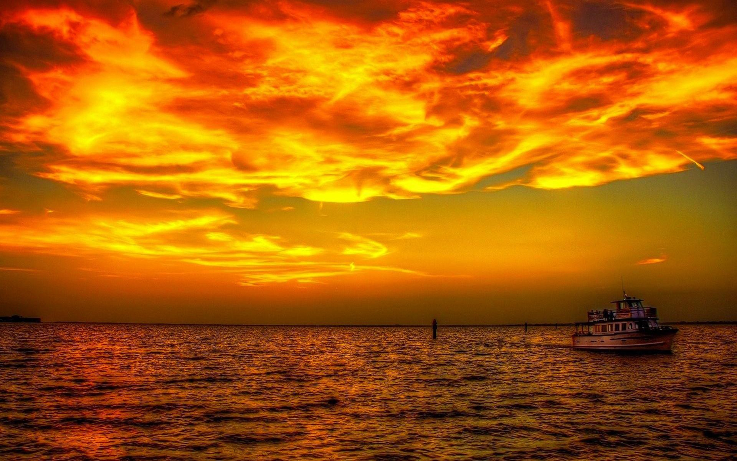 Fiery Sunset , HD Wallpaper & Backgrounds