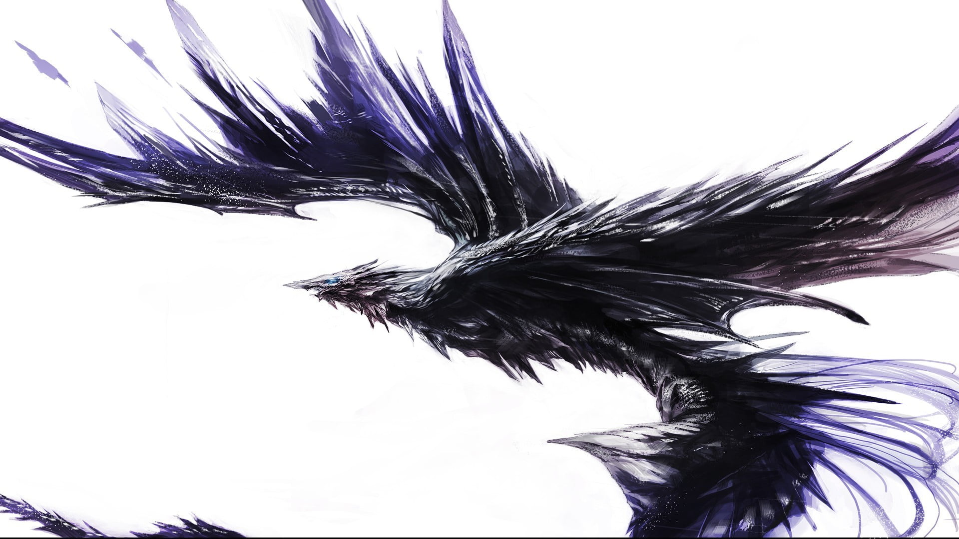 Black Bird Fantasy Art , HD Wallpaper & Backgrounds