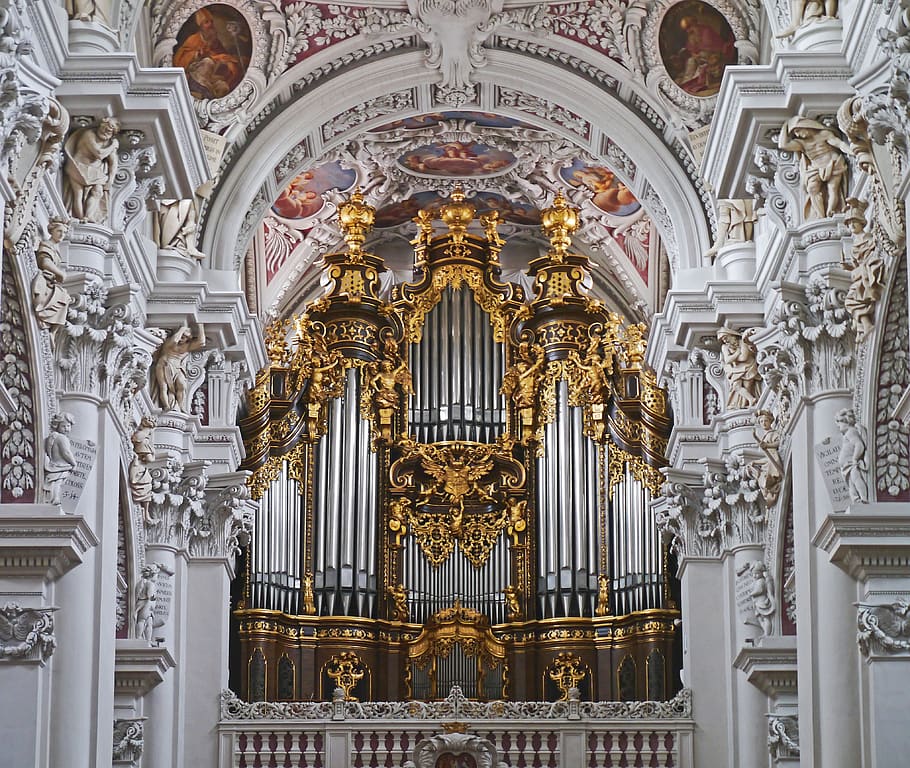 Passau, Dom, Organ, Gallery, Baroque, Decorated, Gold - St. Stephan's Cathedral , HD Wallpaper & Backgrounds