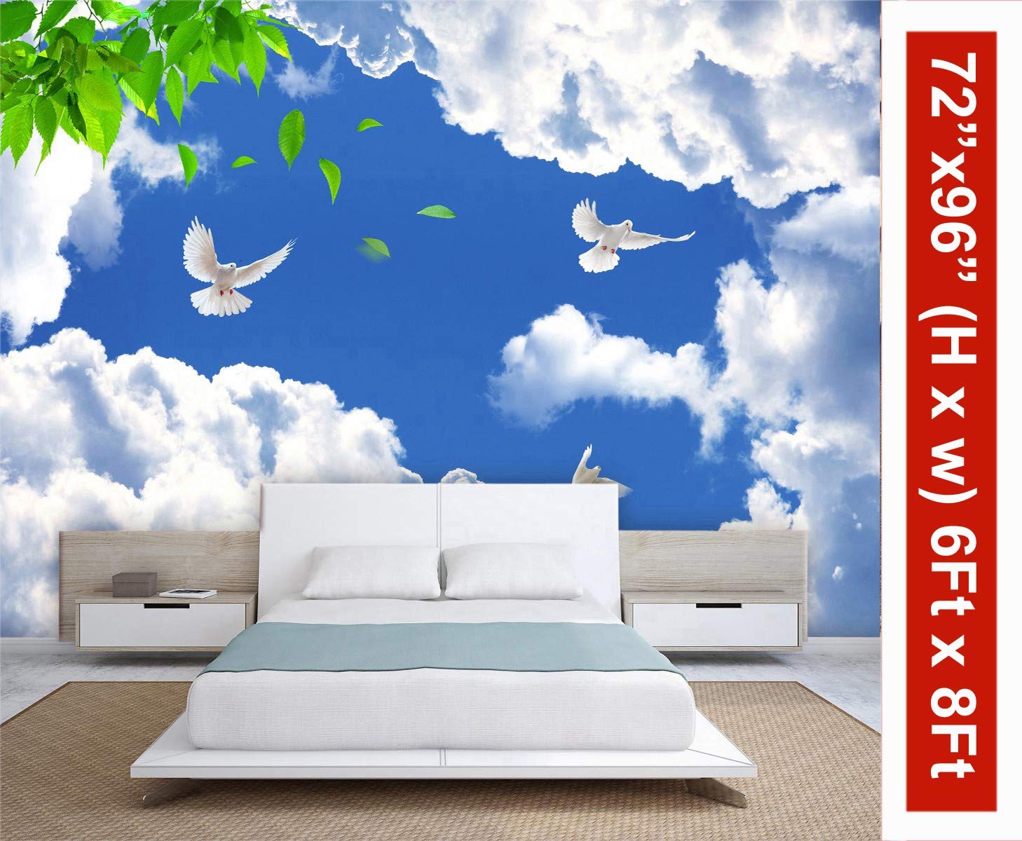 Blue Sky With Doves , HD Wallpaper & Backgrounds