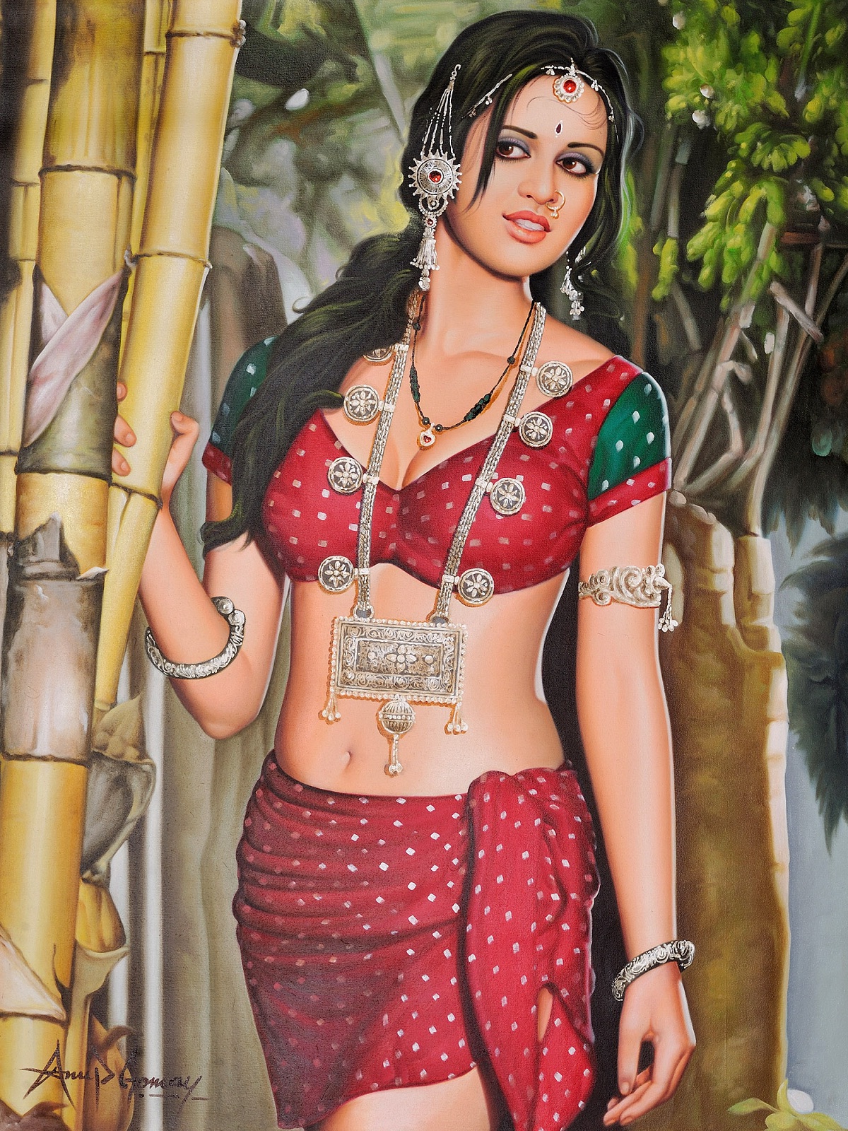 Http - //www - Jkahir - Com/wp Woman Painting Poster - Tilottama Apsara , HD Wallpaper & Backgrounds