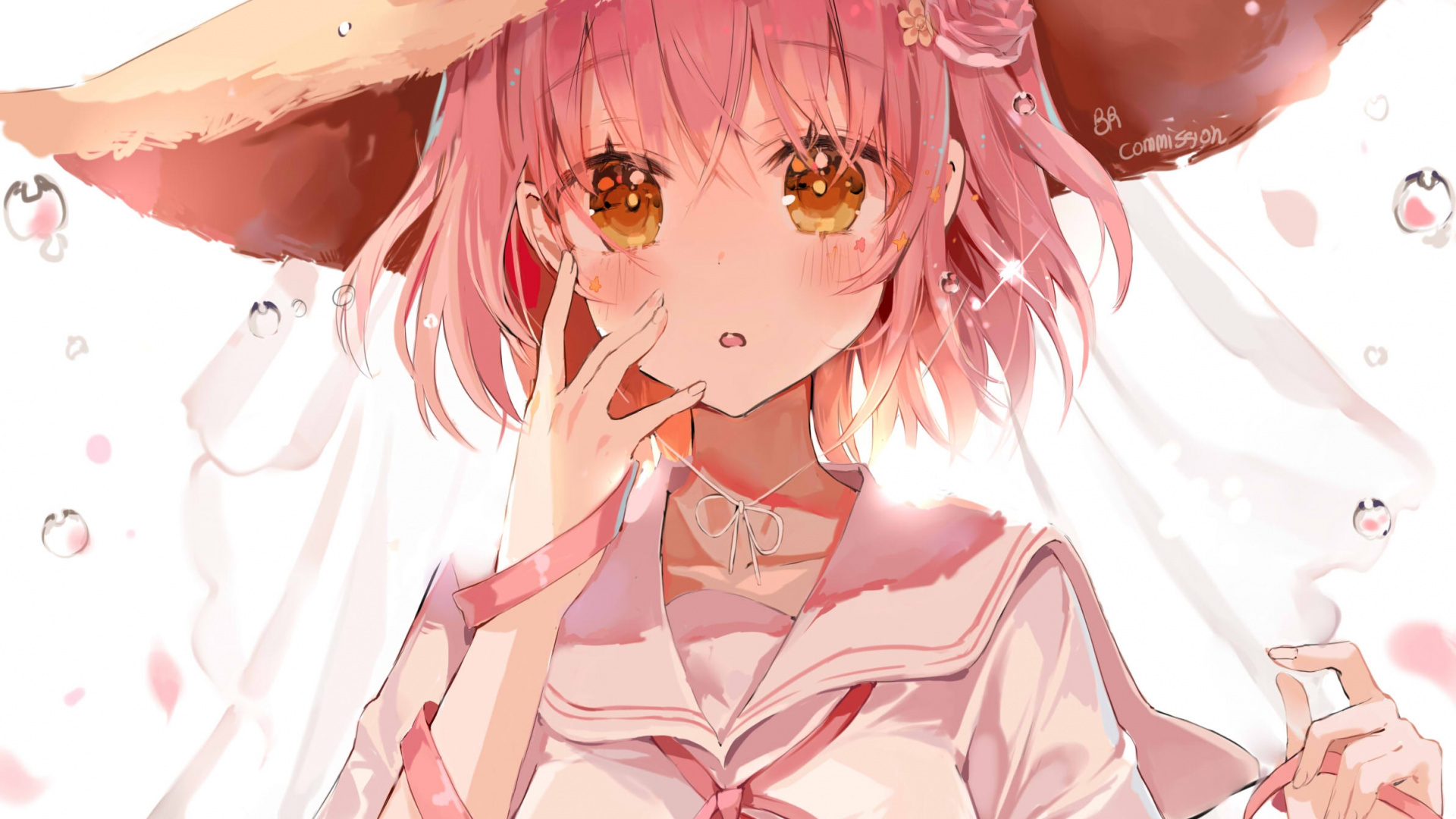 Anime Girl Short Pink Hair , HD Wallpaper & Backgrounds