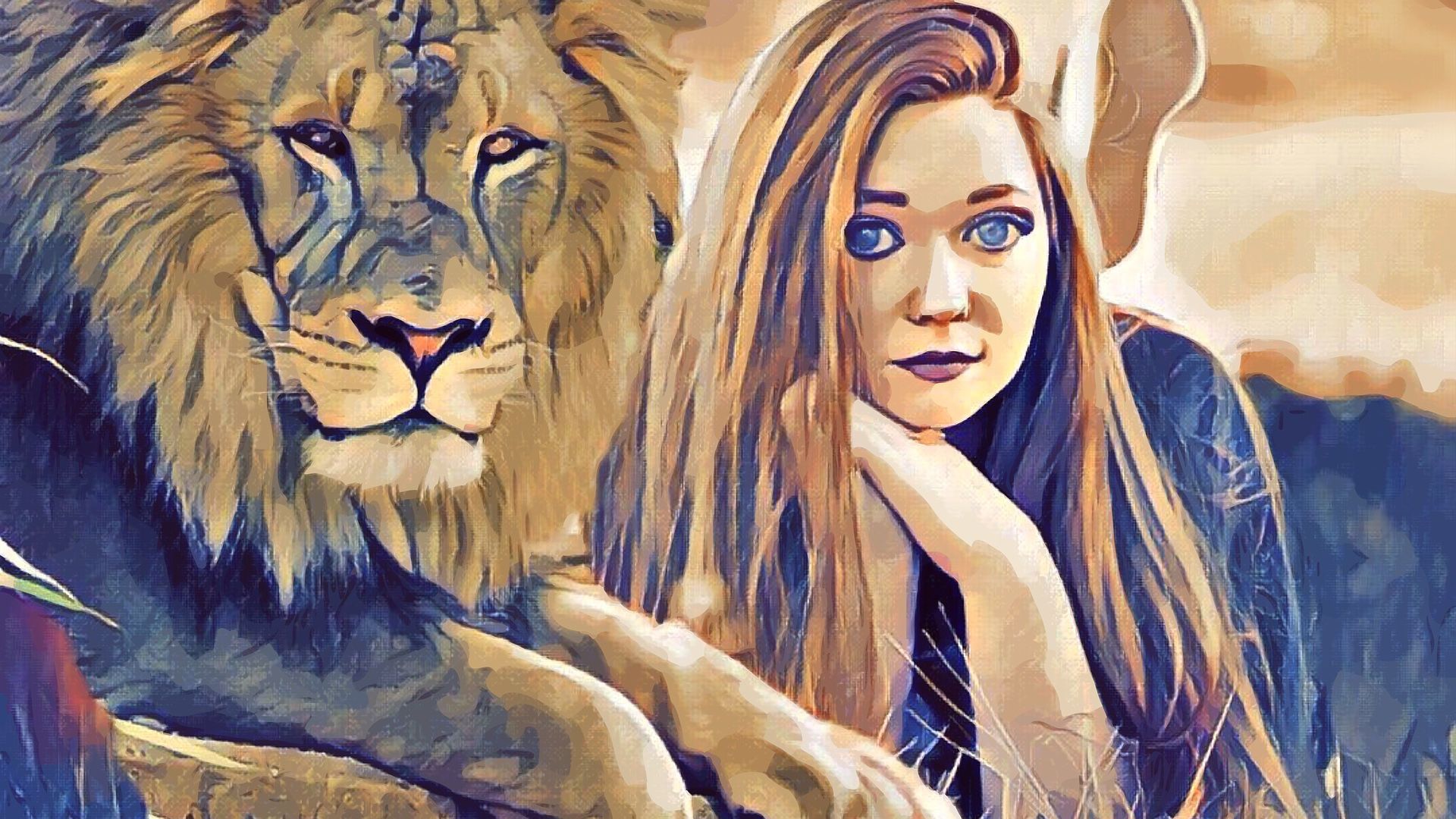 Lion Girl , HD Wallpaper & Backgrounds