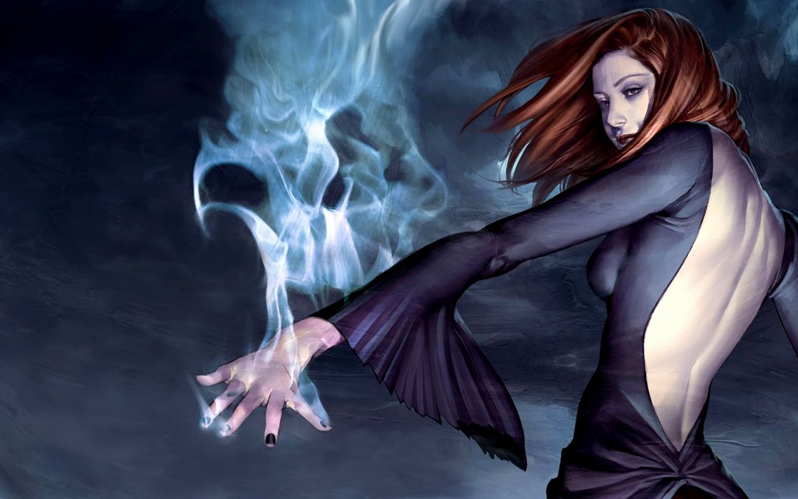 Women Buffy The Vampire Slayer Fantasy Art Magic Artwork - Comics Buffy The Vampire Slayer Witch Willow , HD Wallpaper & Backgrounds
