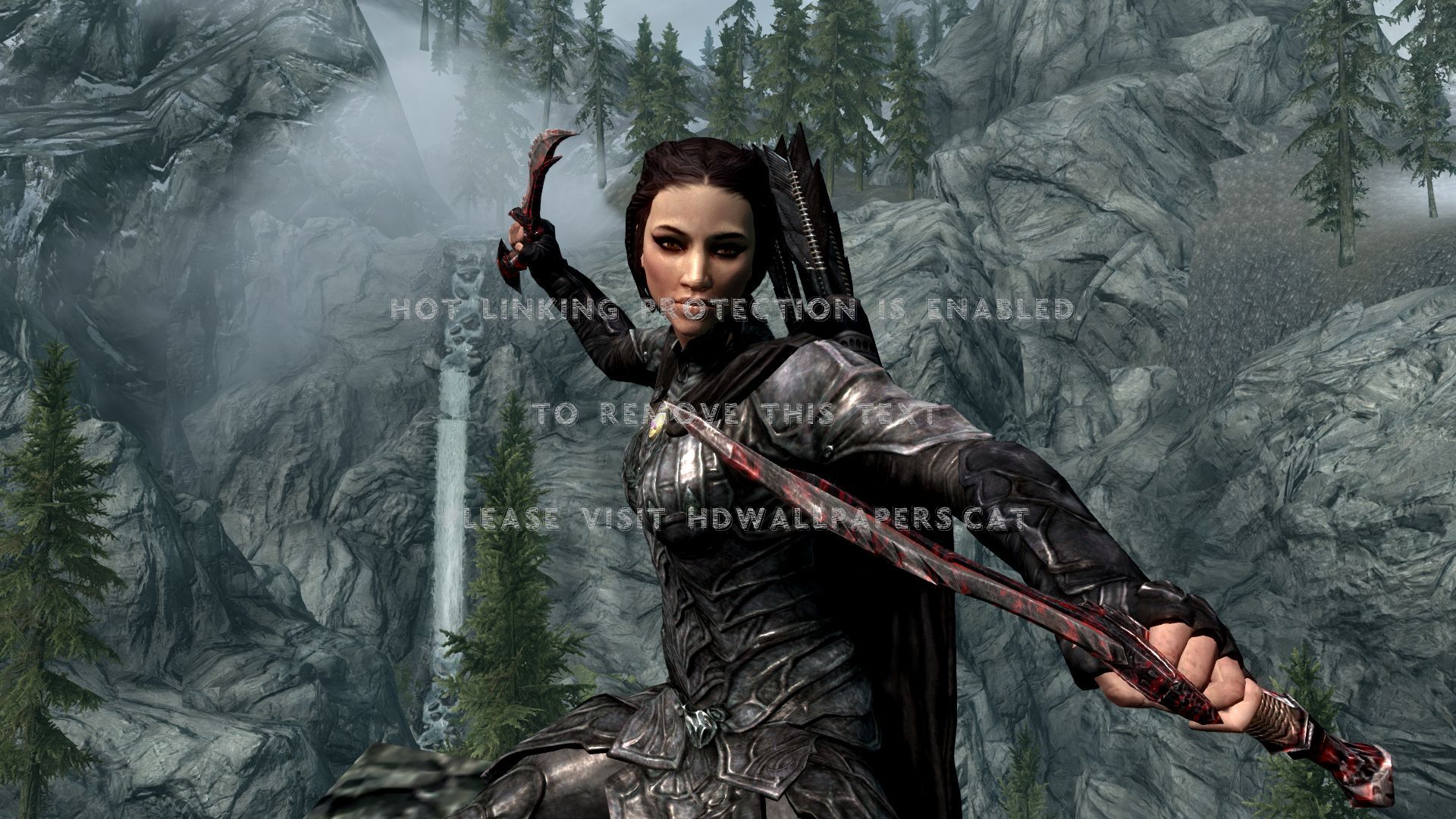 Skyrim Female Warrior Nightingale Armor Hot - Female Skyrim Characters , HD Wallpaper & Backgrounds