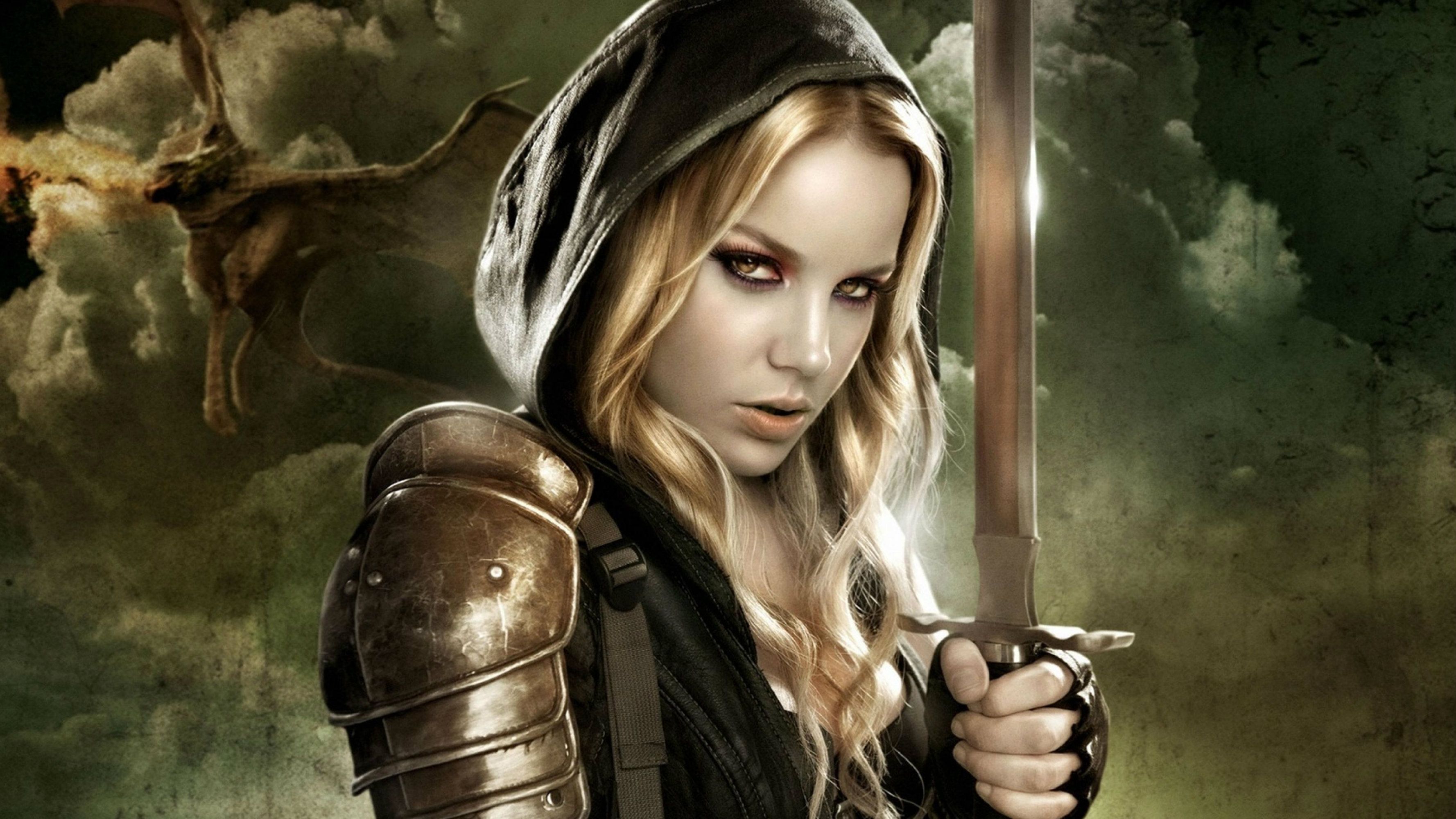 Blonde Fantasy Female Warrior , HD Wallpaper & Backgrounds