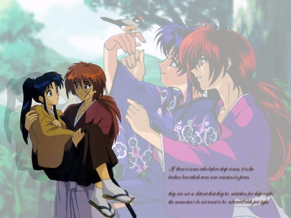 Kenshin & Kaoru - Samurai X Kenshin Y Kaoru , HD Wallpaper & Backgrounds