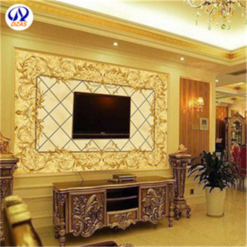 3d Stereo Wallpaper Living Room Bedroom Tv Background - Background Room Gold , HD Wallpaper & Backgrounds