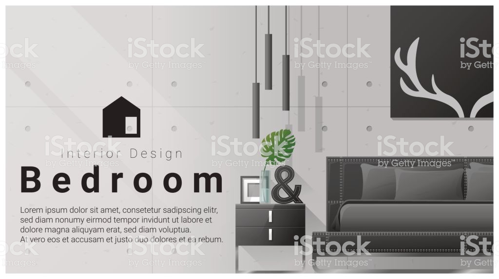 Interior Design With Modern Bedroom Background , Vector - Living Room , HD Wallpaper & Backgrounds