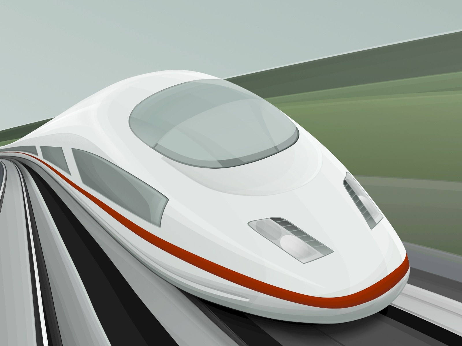 White High Speed Train , HD Wallpaper & Backgrounds