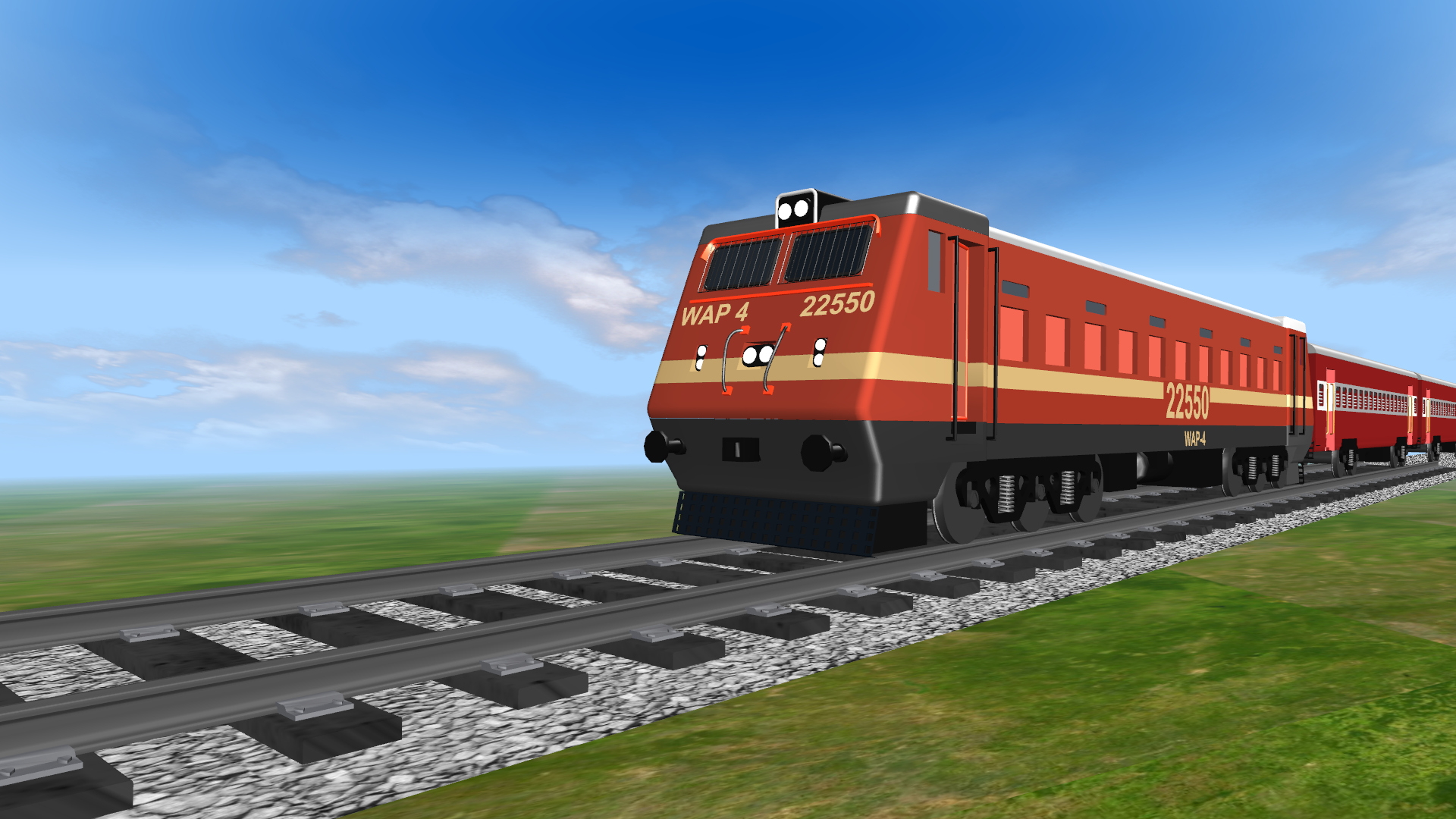 Train Engine Indian Railway - Animated 3d Indian Train , HD Wallpaper & Backgrounds