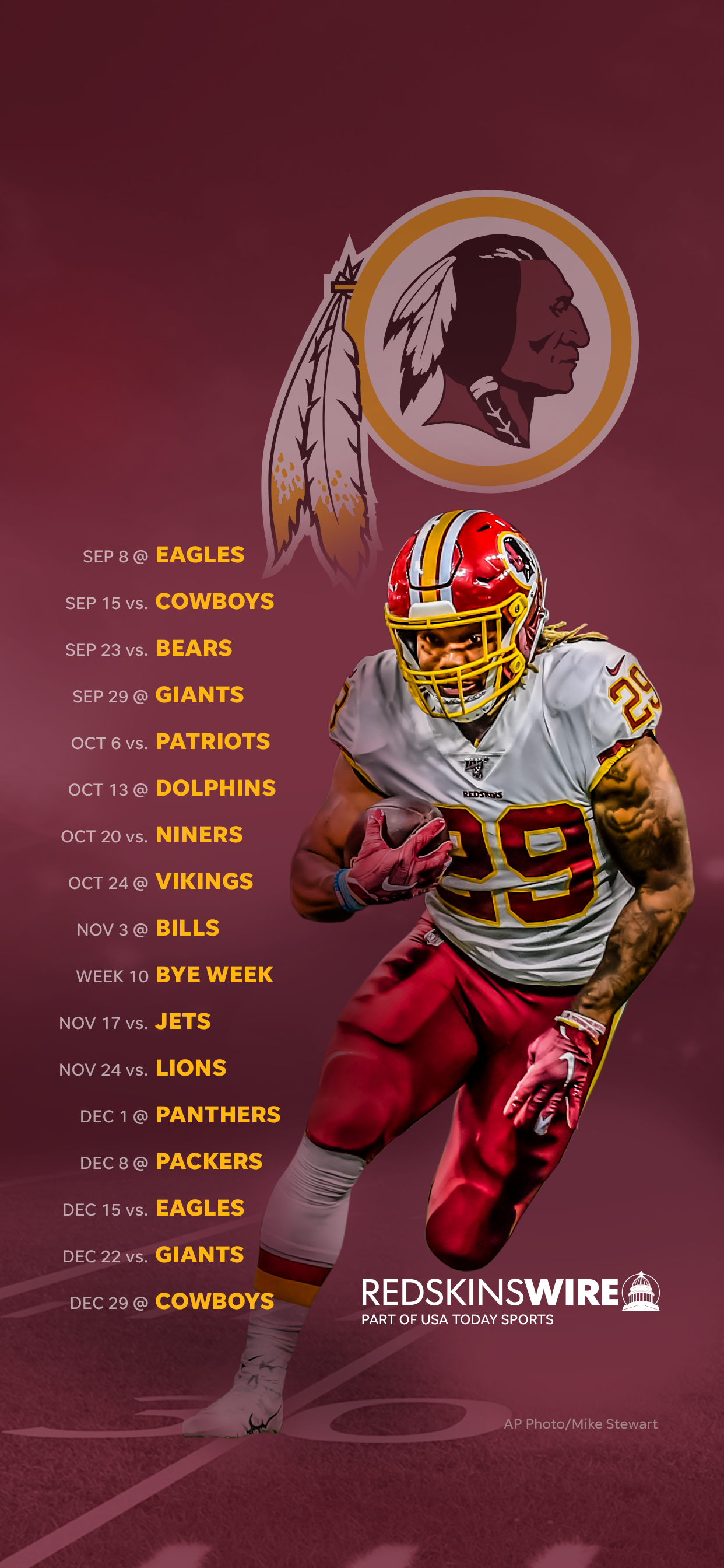 Washington Redskins 2019 Schedule , HD Wallpaper & Backgrounds