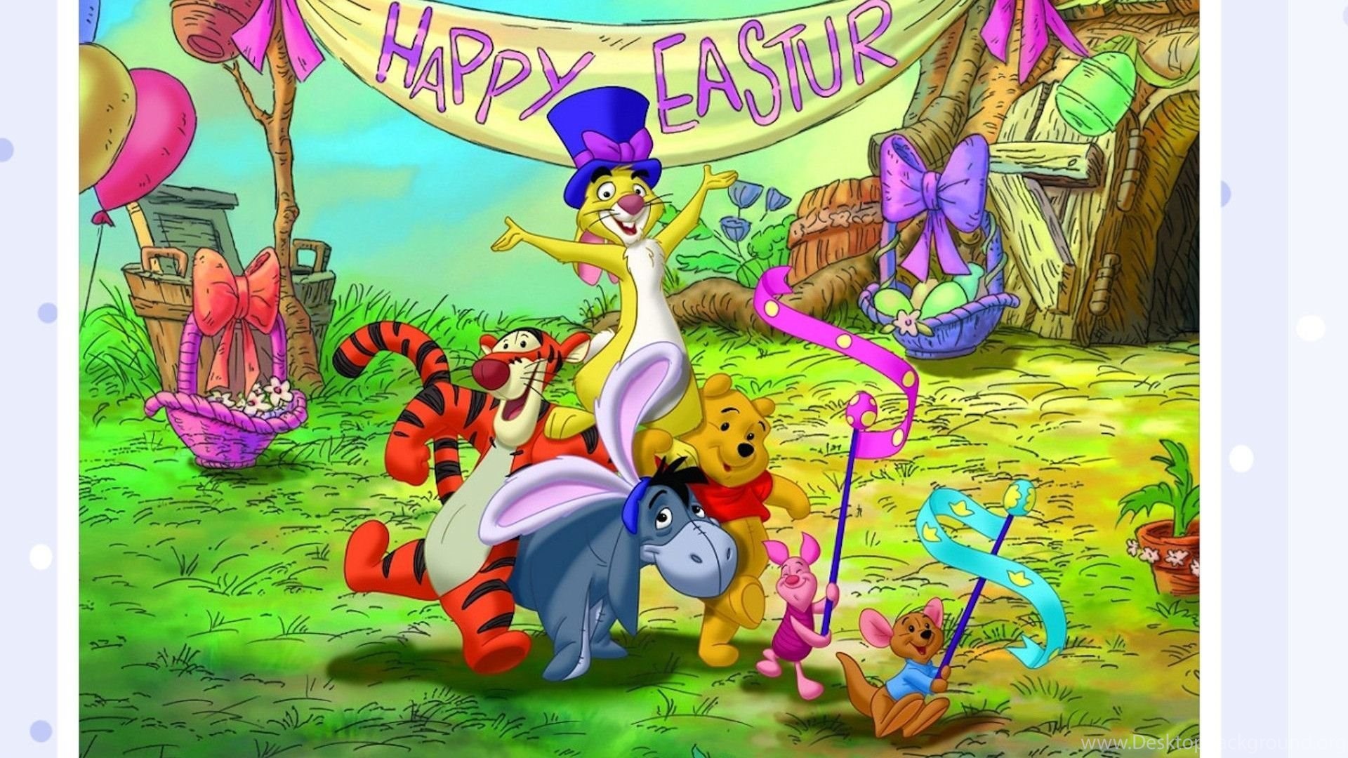 Wallpapers Pooh Bear Wallpapers Cave - Winnie The Pooh Happy Easter , HD Wallpaper & Backgrounds