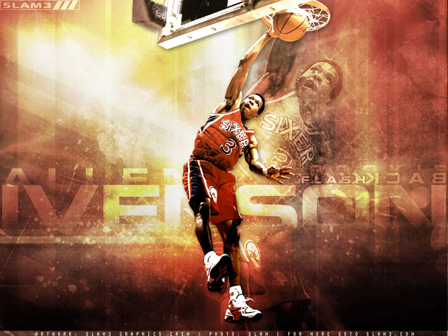 Allen Iverson Sixers Retro Wallpaper - 76ers Retro , HD Wallpaper & Backgrounds