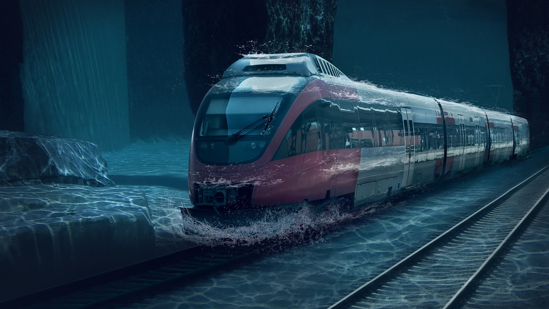 Under Water Train In India , HD Wallpaper & Backgrounds